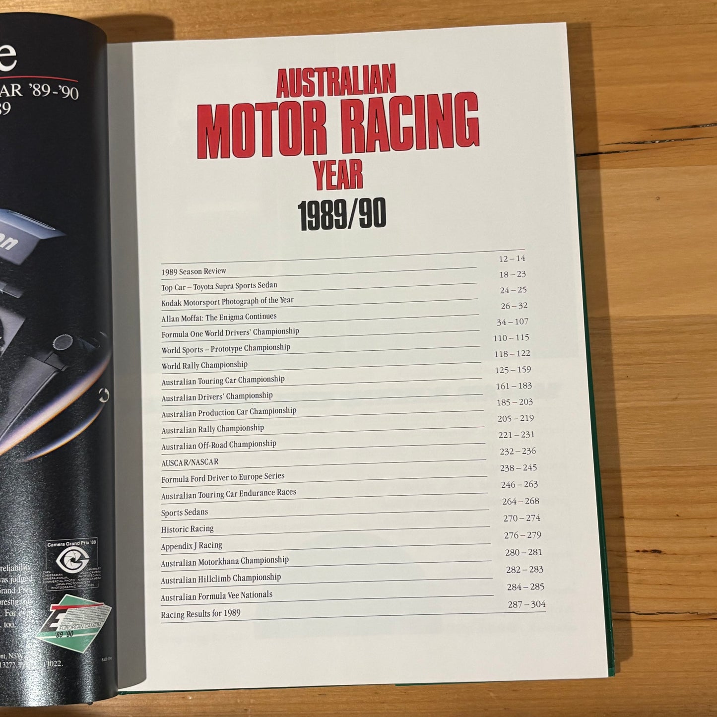 Australian Motor Racing Yearbook 19 1989/90 Hardcover GD