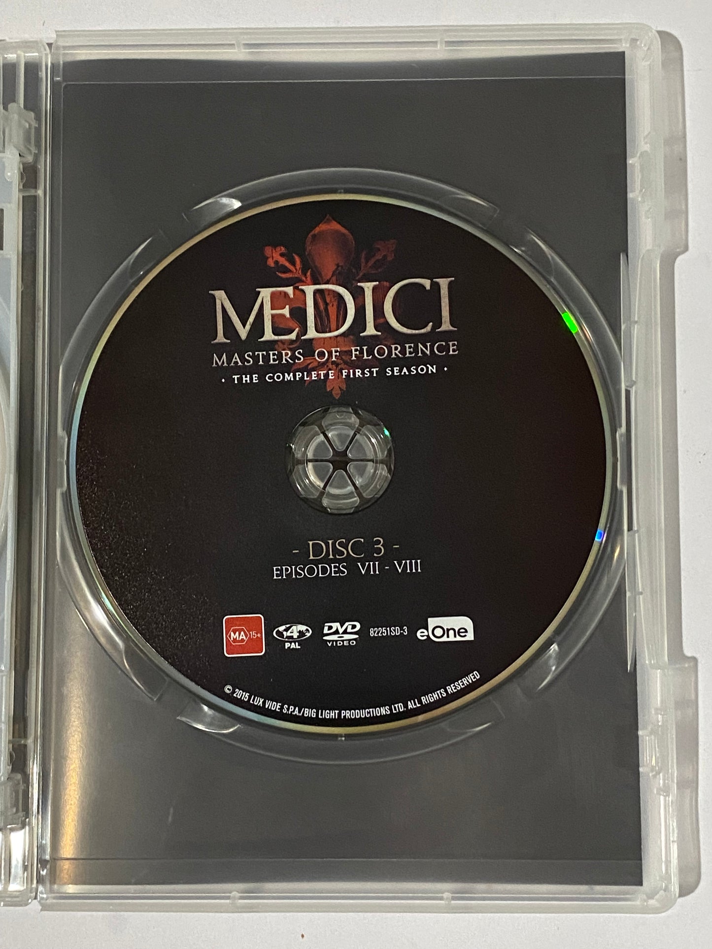 Medici Masters of Florence Complete First Season DVD 3-Disc Set PAL 4 VGC