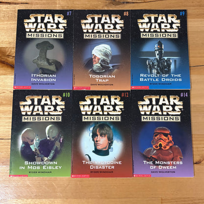 Star Wars Missions x 18 Book Bundle Paperback Scholastic Vintage