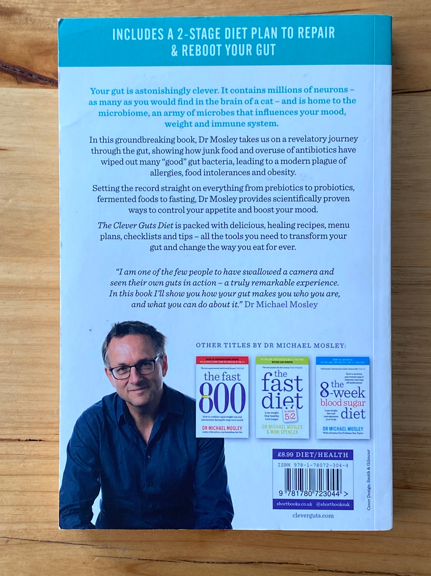 The Clever Guts Diet by Dr Michael Mosley Paperback Book 2017 GD
