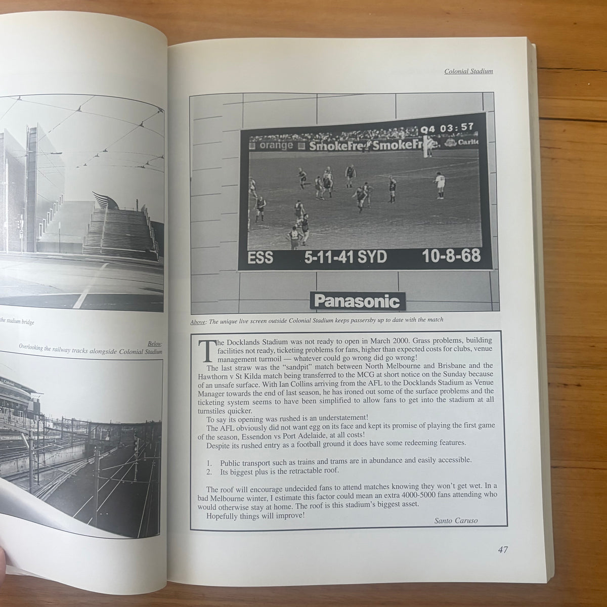 Football Grounds of Melbourne by Santo Caruso Illustrated Paperback 2002 GD