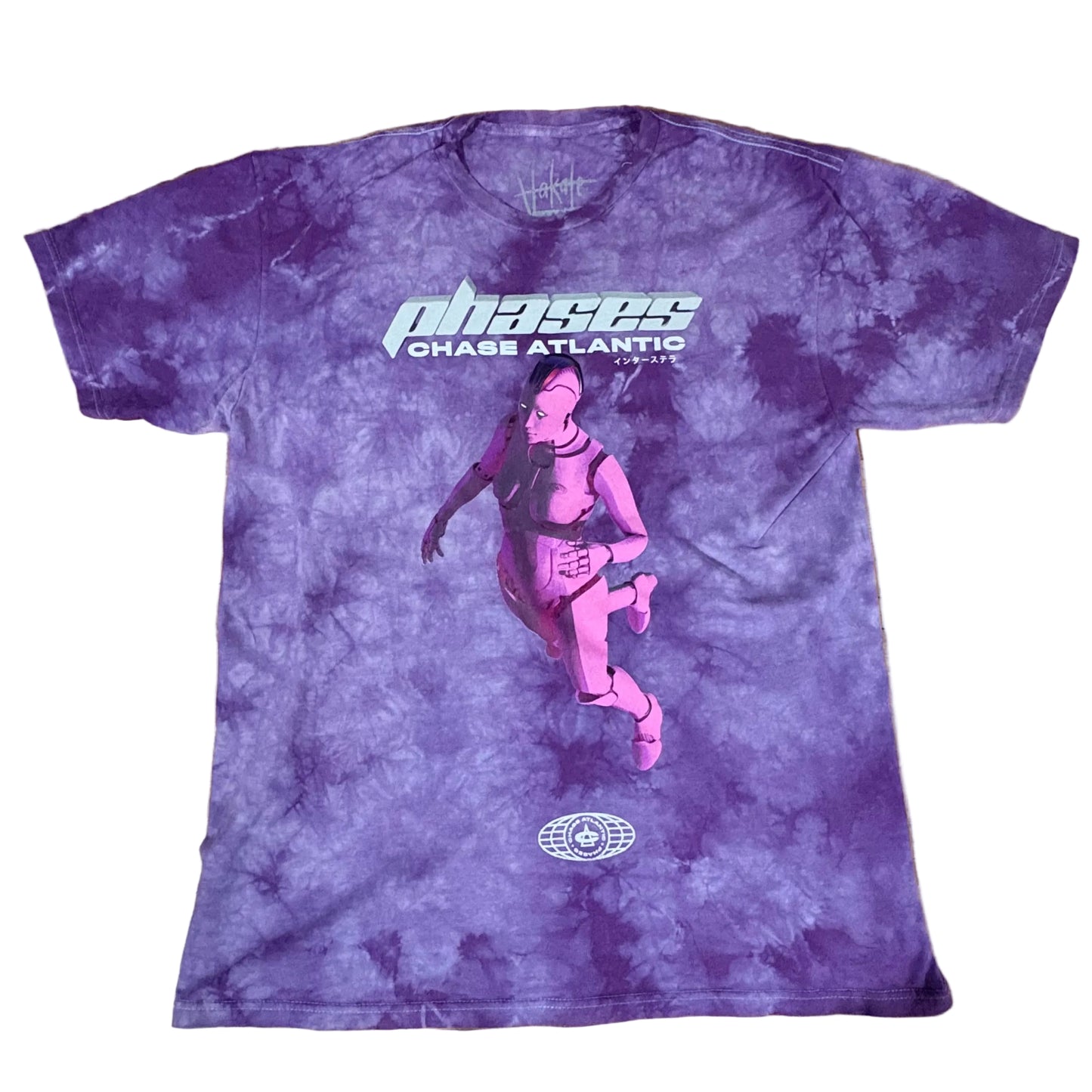 Phases Chase Atlantic T-Shirt Purple Tie Die Print Cotton Size L