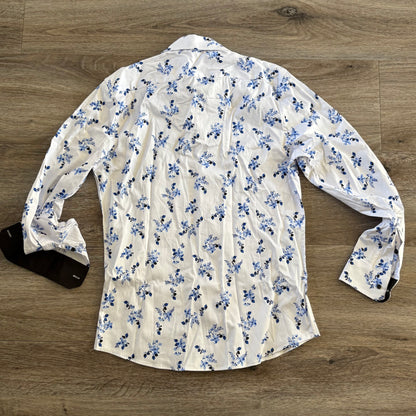 yd Shirt Men's Casual Medium Long Sleeve Slim Fit Floral Collared NWT
