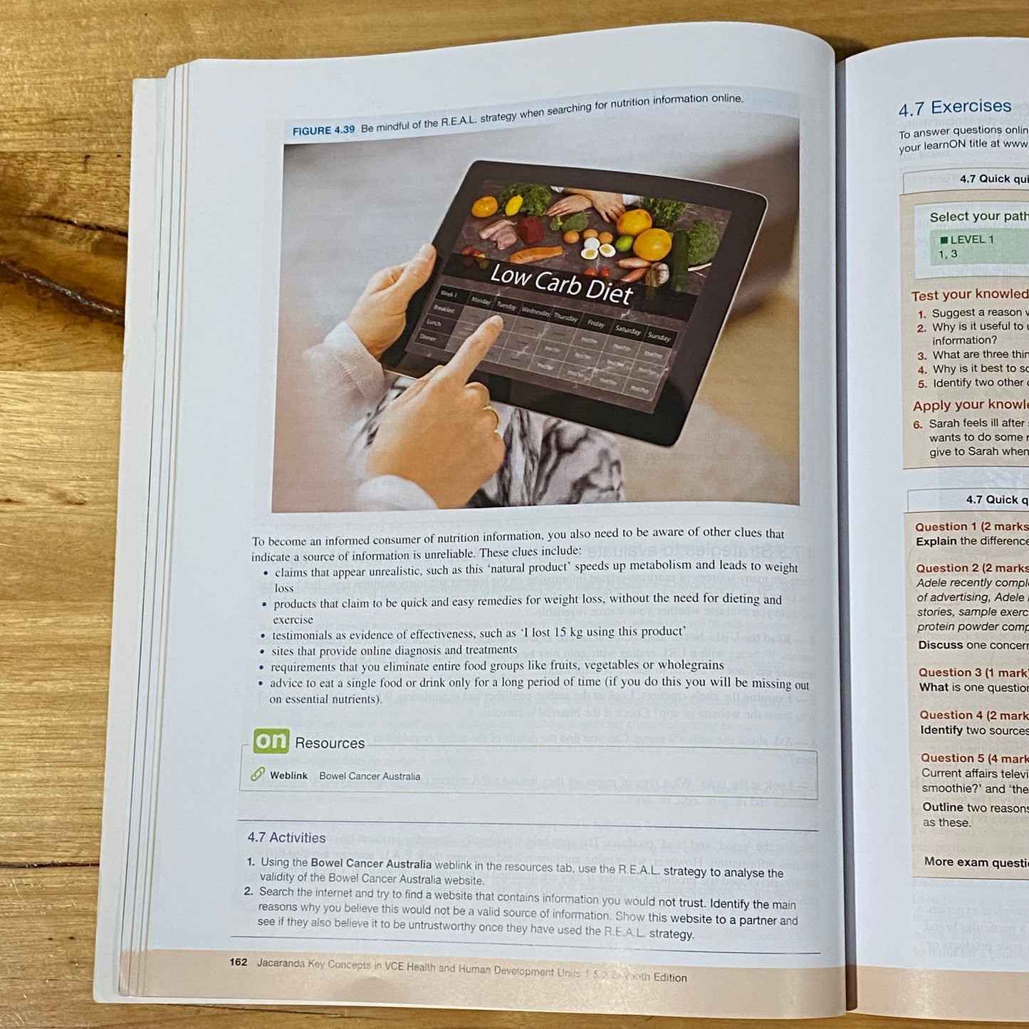 Health & Human Development 7th Edition Units 1 & 2 Jacaranda Paperback 2023 GD