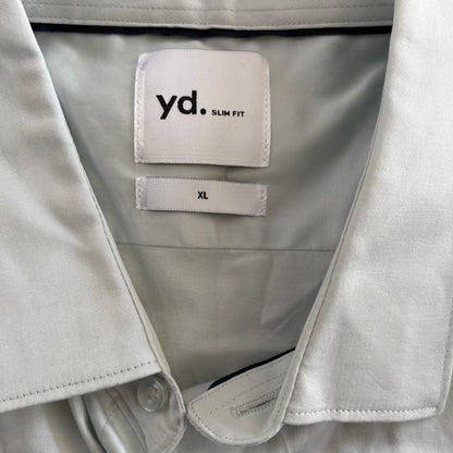 yd Shirt Men's Business XL Long Sleeve Slim Fit Mint Collared NWT