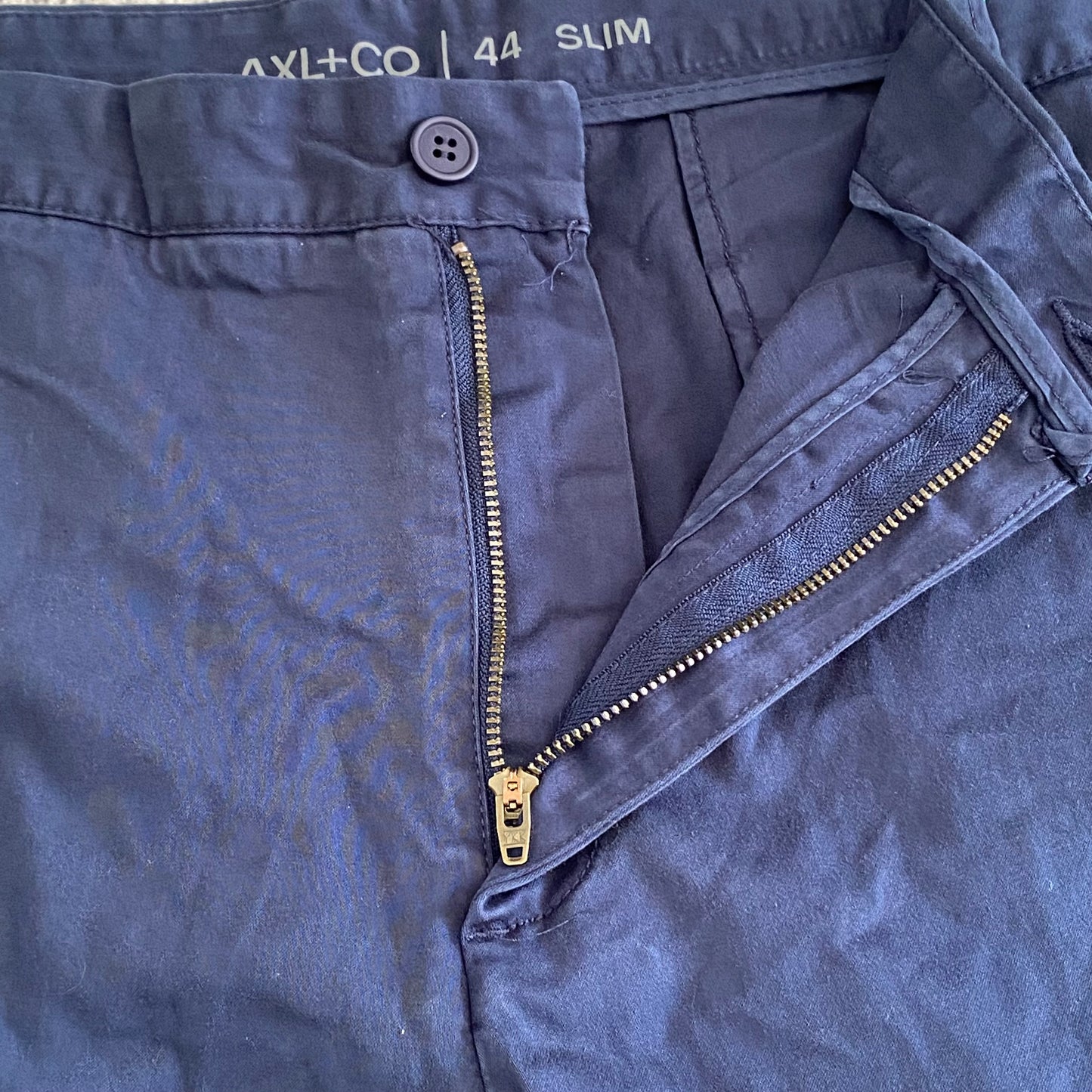 Axl & Co Men’s Dark Blue Platinum Slim Stretch SZ 42-inch Waist Zip Fly New With Tags