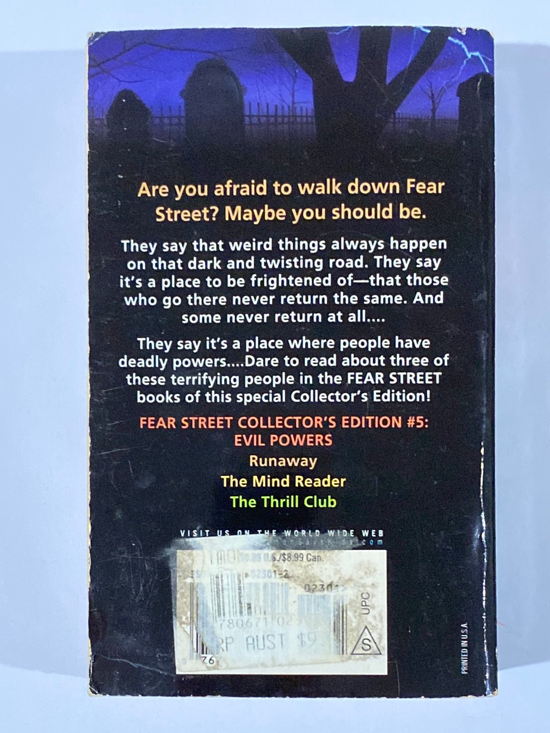 R.L. Stine Fear Street Collector's Edition #2 - #6 1998 Paperback Good Condition