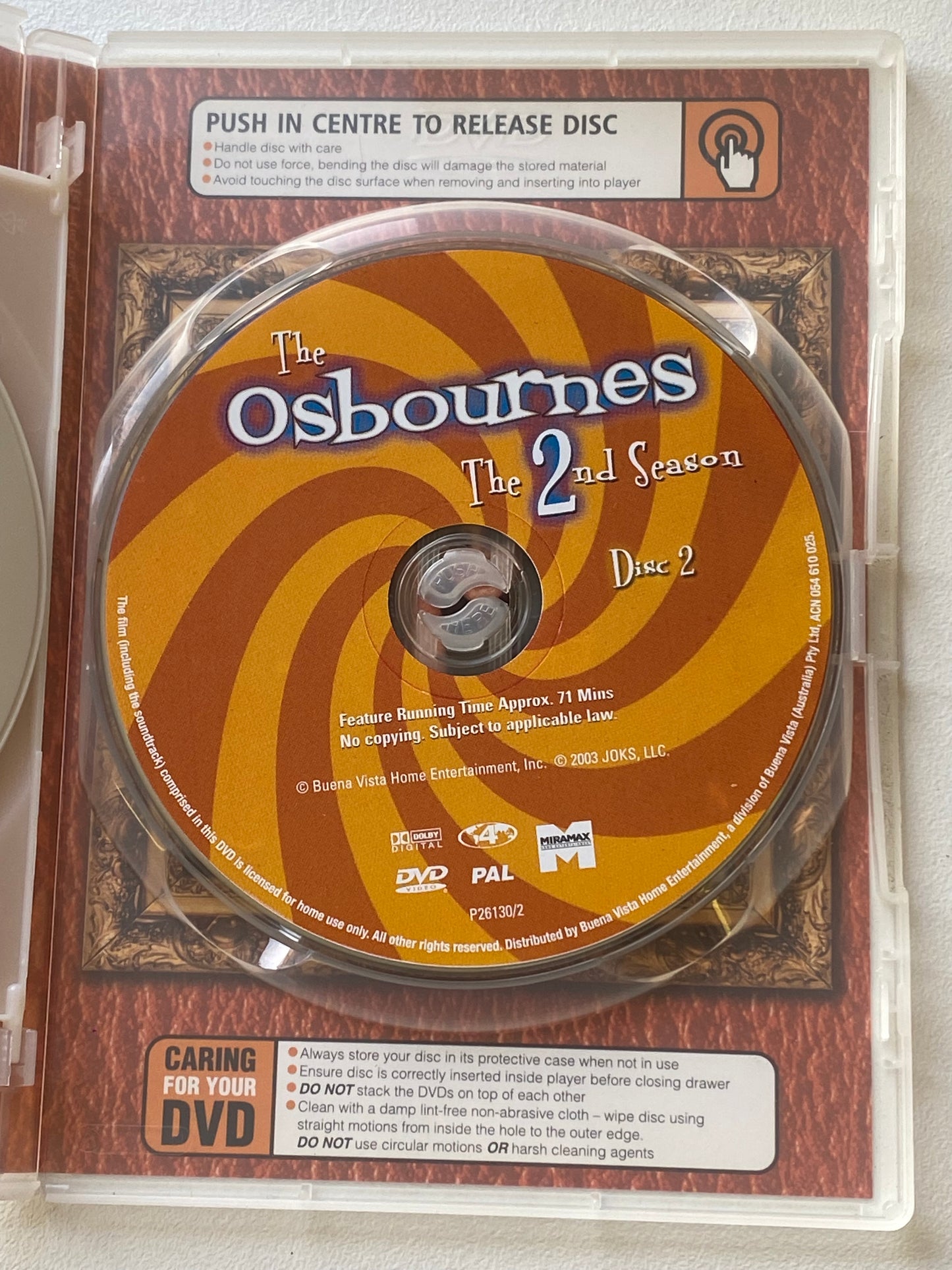 The Osbornes The Second Season DVD 2-Disc Set PAL 4 VGC