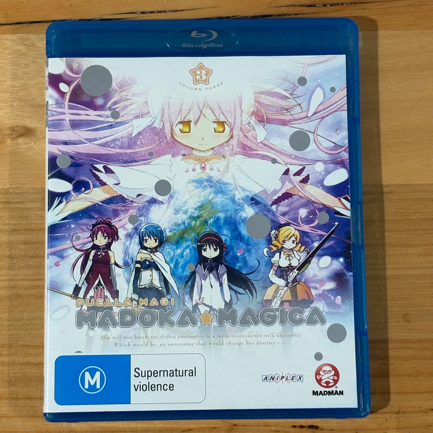 Puella Magi Madoka Magica Blu-ray Anime 3-Disc Box-Set Region B VGC