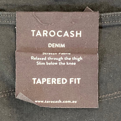 Tarocash Men’s Jeans Tapered Denim Black Size 42-inch Waist Zip Fly New With Tags
