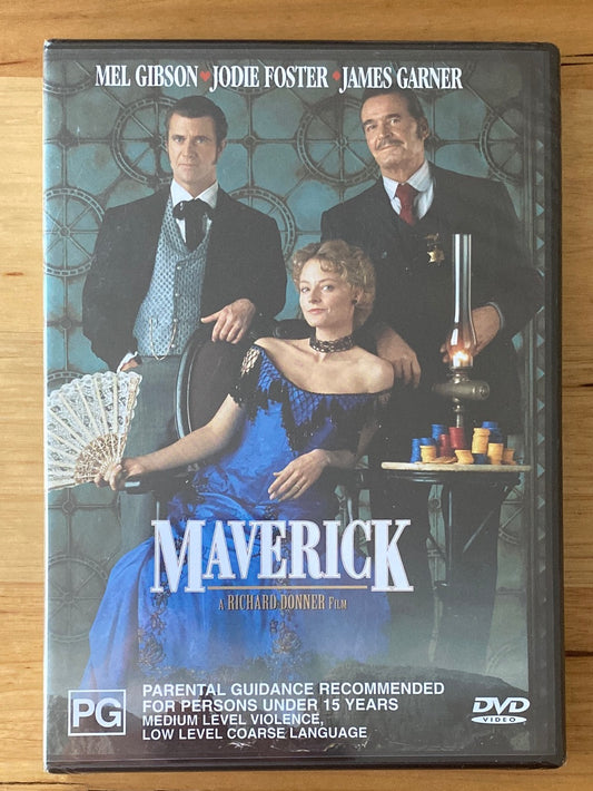 Maverick DVD Mel Gibson Jodie Foster PAL 4 Brand New Sealed