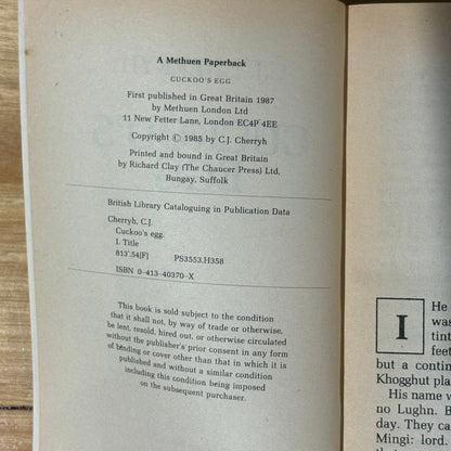 Vintage C.J. Cherryh Sci-Fi Book Bundle Pride of Chanur Cuckoo's Egg Hunter of Worlds