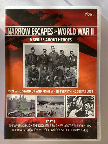 Narrow Escapes of World War 2 DVD Box-Set Readers Digest 6-Disc VGC