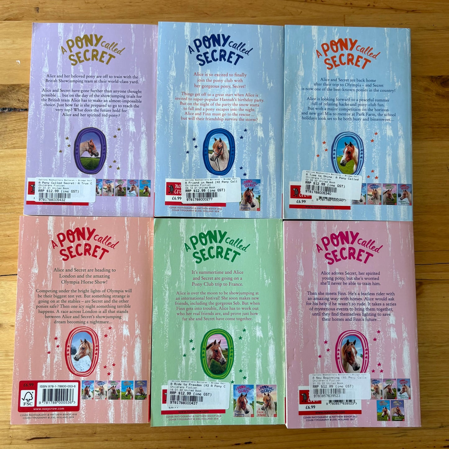 A Pony Called Secret Olivia Tuffin Bundle of 6 Paperbacks GD