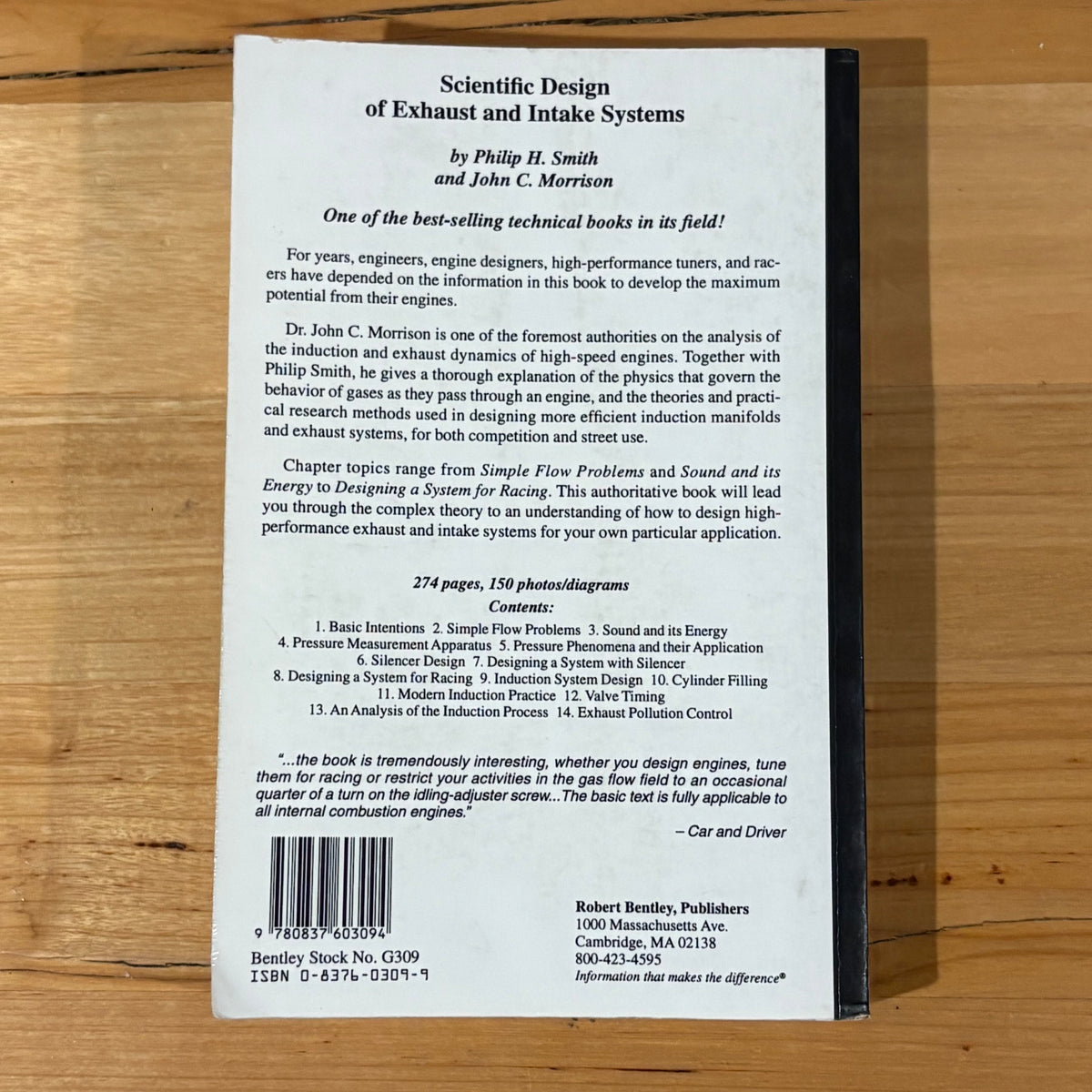 Scientific Design Of Exhaust and Intake Systems 3rd Ed. Paperback GD