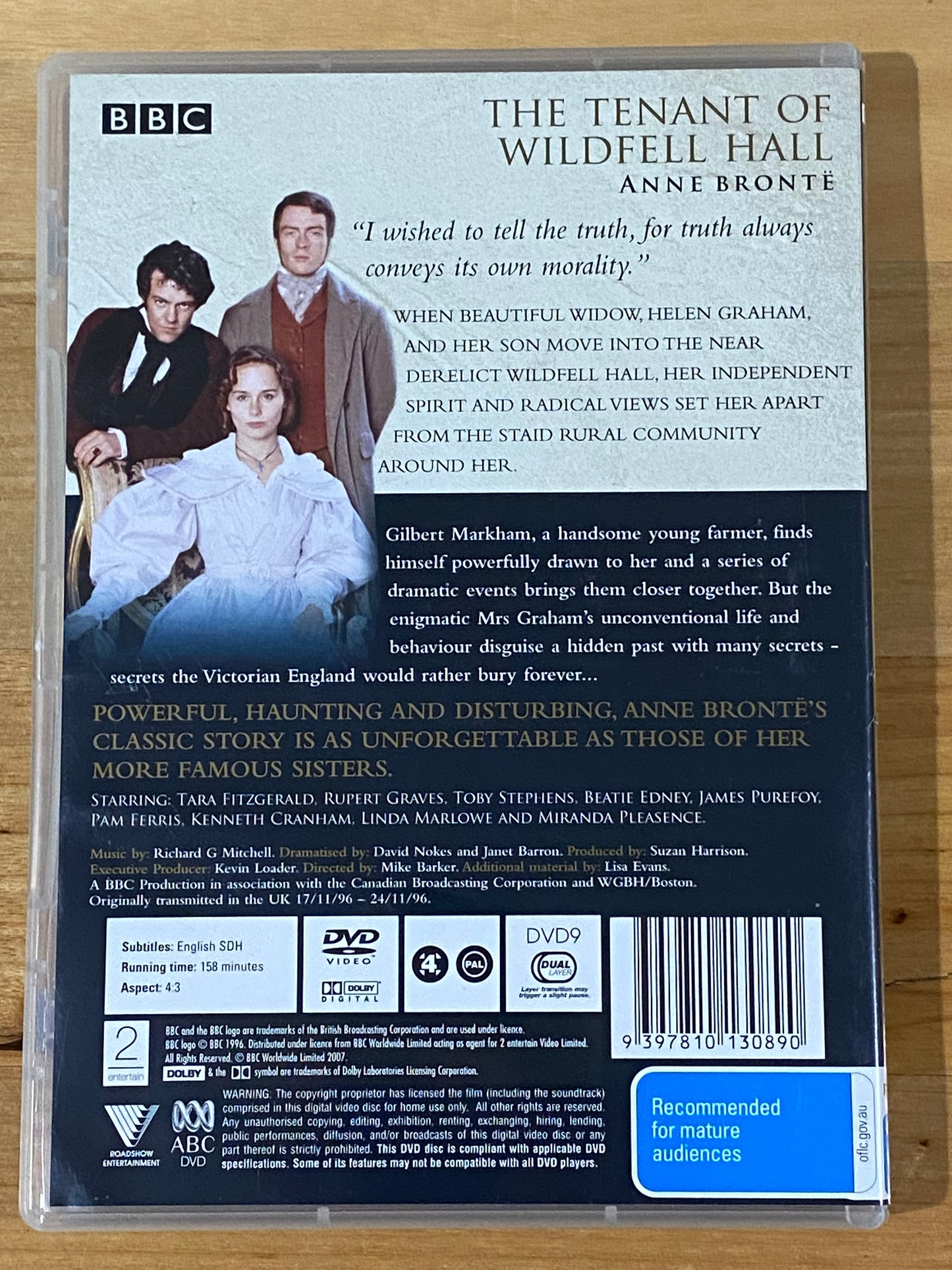 The Tenant Of Wildfell Hall DVD Anne Brontë BBC Adaptation PAL 4 VGC