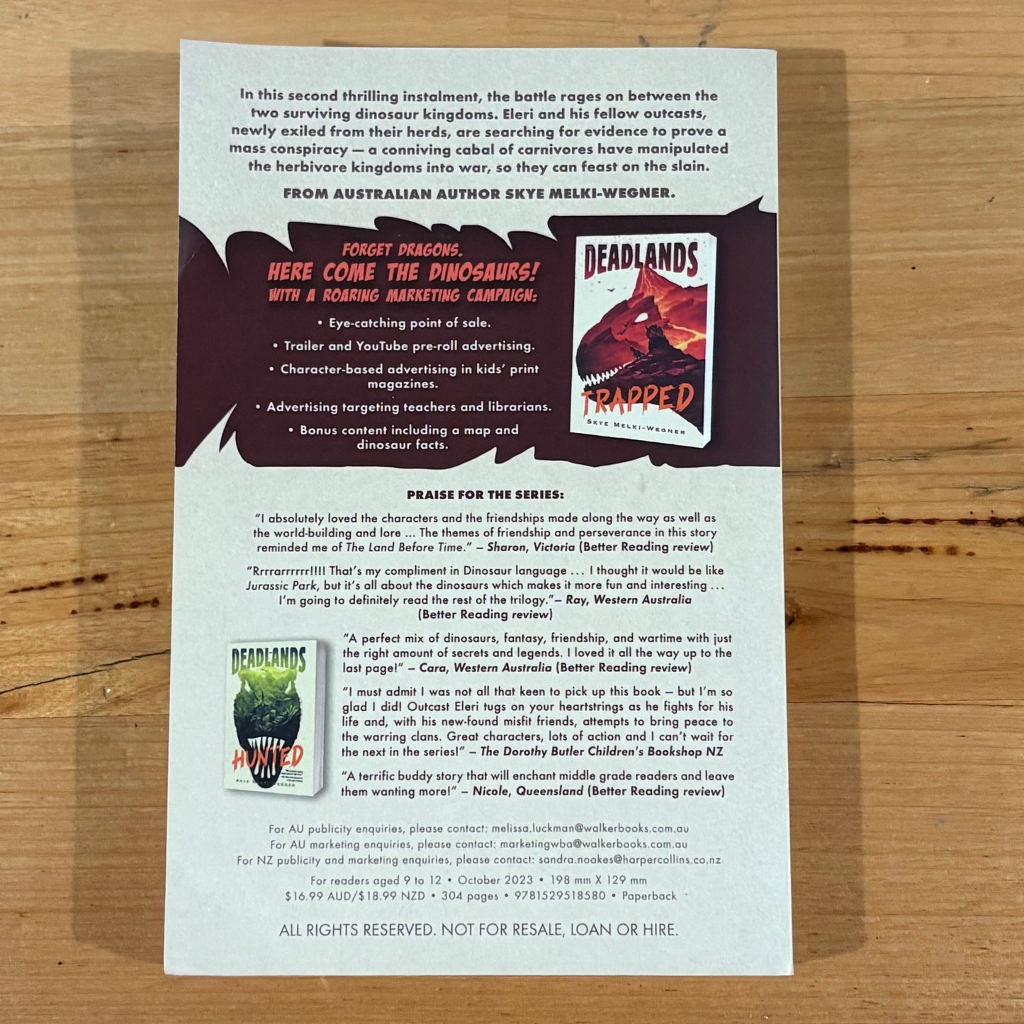 Deadland Trapped by Skye Melki-Wagner Proof Copy Paperback 2023 GD