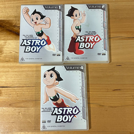 Astro Boy Volumes 1,2,4 DVD 2003 TV Series PAL 4 VGC