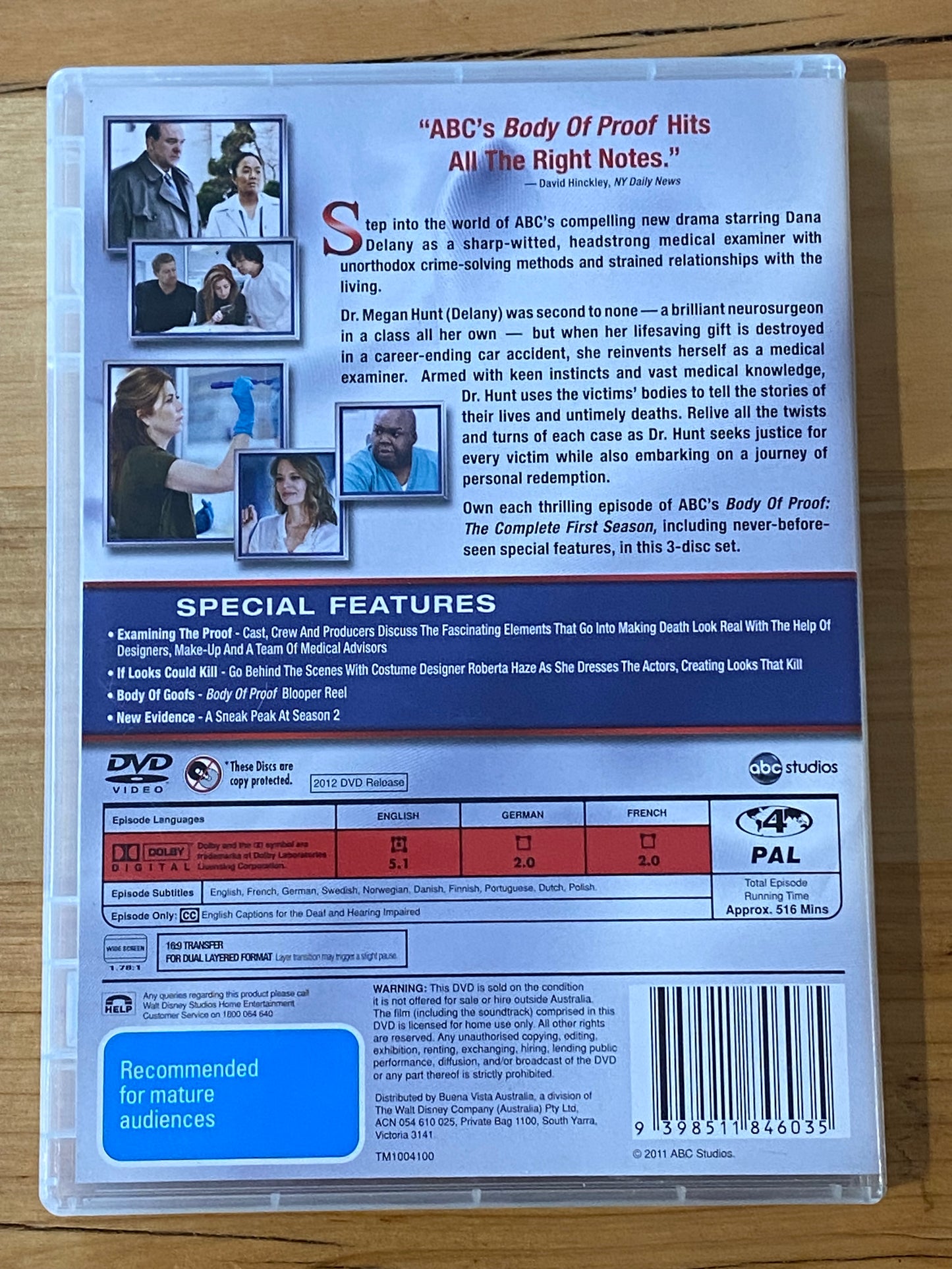 Body Of Proof Seasons 1 to 3 DVD US Crime Show PAL 4 VGC