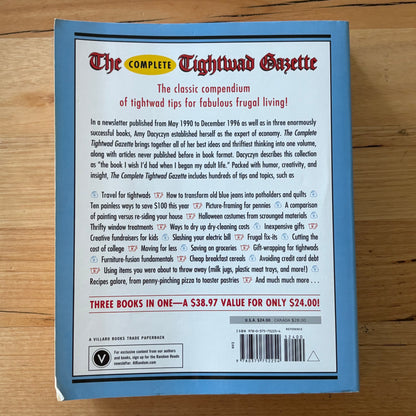 The Complete Tightwad Gazette by Amy Dacyczyn Frugal Zealot Paperback GD