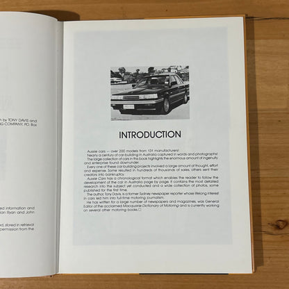 Aussie Cars by Pedr Davis and Tony Davis Hardcover 1987 GD