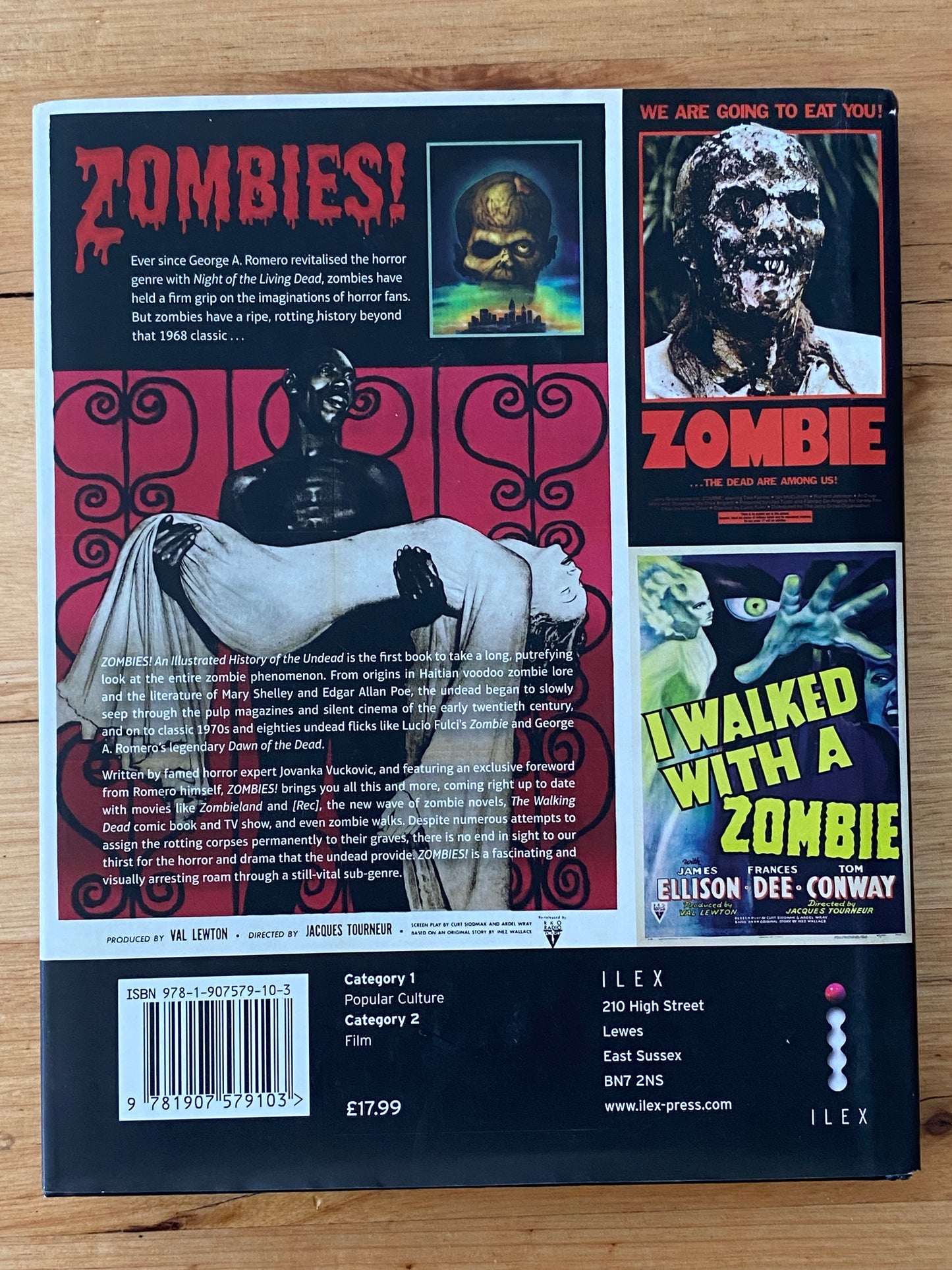 Zombies! An Illustrated History of The Undead Jovanka Vuckovic Hardcover 2011 GD