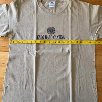 Cabo Wabo Cantina Tequila T-Shirt Cream Short Sleeve Size Medium