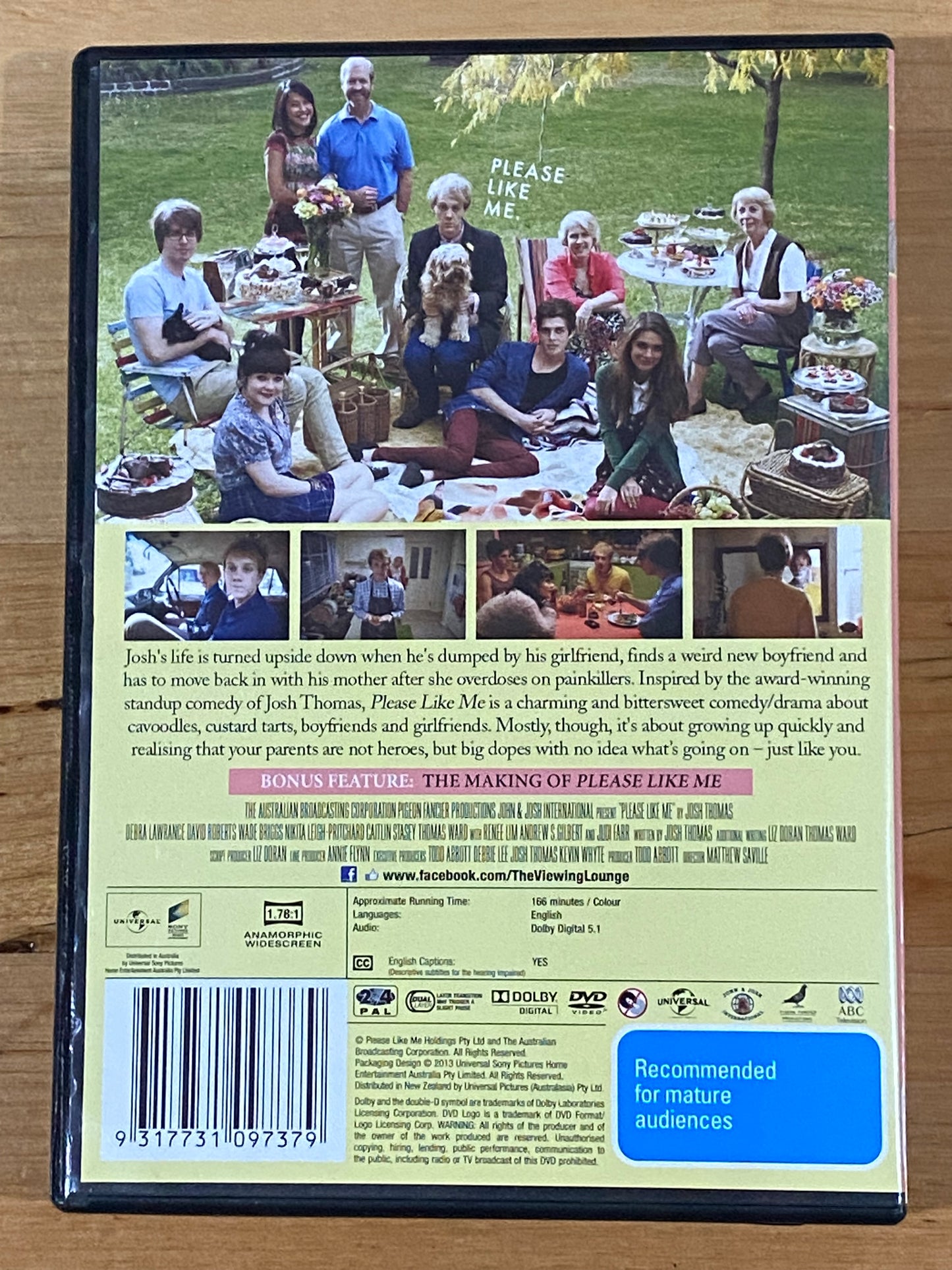 Please Like Me Complete First Season DVD Josh Thomas PAL 4 VGC