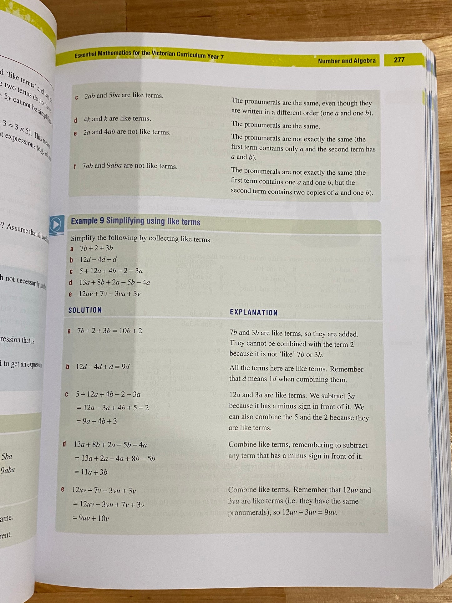 Essential Mathematics for the Victorian Curriculum Year 7 1st Edition Paperback VGC