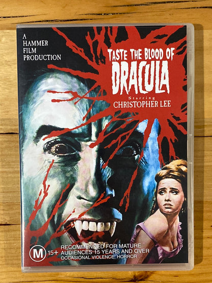 Taste The Blood Of Dracula DVD Christopher Lee Hammer Films PAL 4 VGC