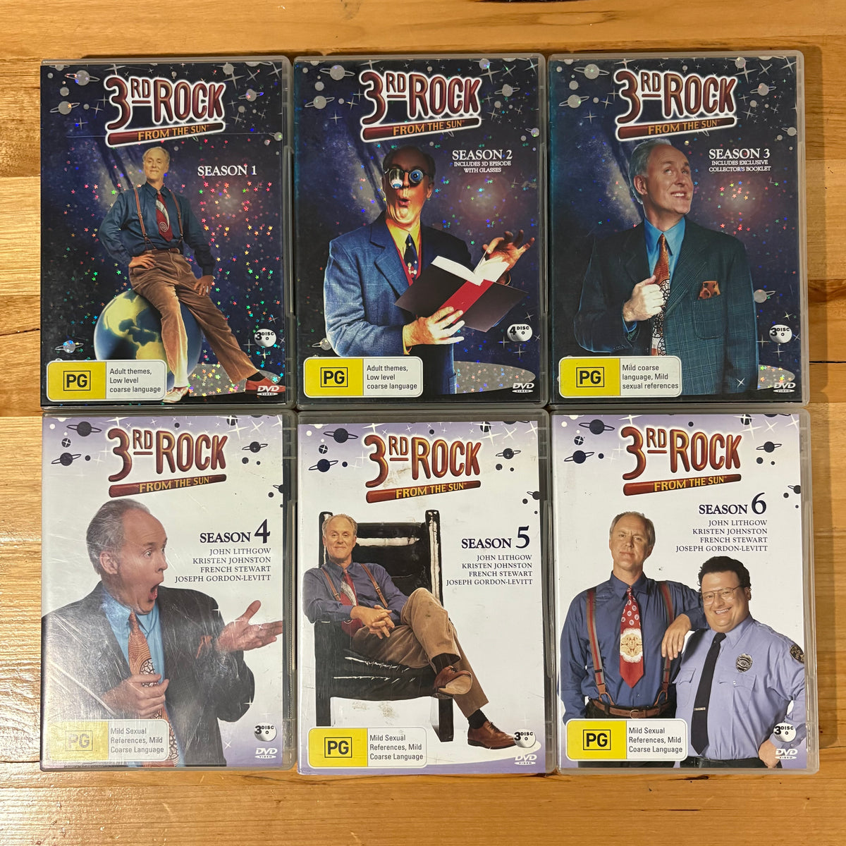 3rd Rock From The Sun Seasons 1-6 Complete With 3d Glasses DVD PAL 4 VGC