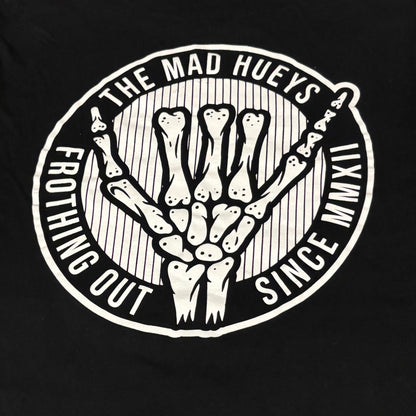 The Mad Hueys T-Shirt Black T-Shirt Double Side Print Cotton Size Large