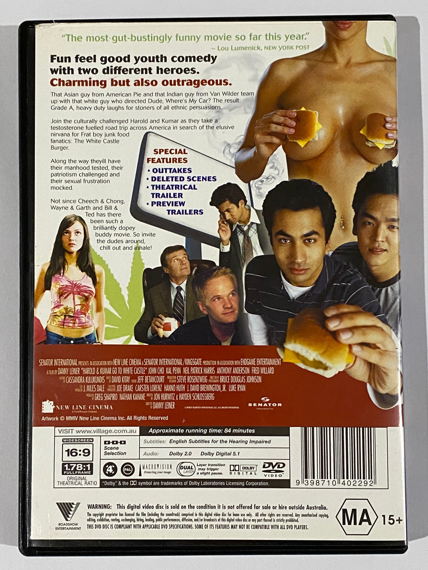 Harold & Kumar Go To White Castle DVD PAL 4 VGC