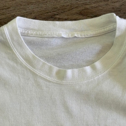 NASCAR T-Shirt Pombo Sargent Classic Men's White Short Sleeve Sz 44 Vintage