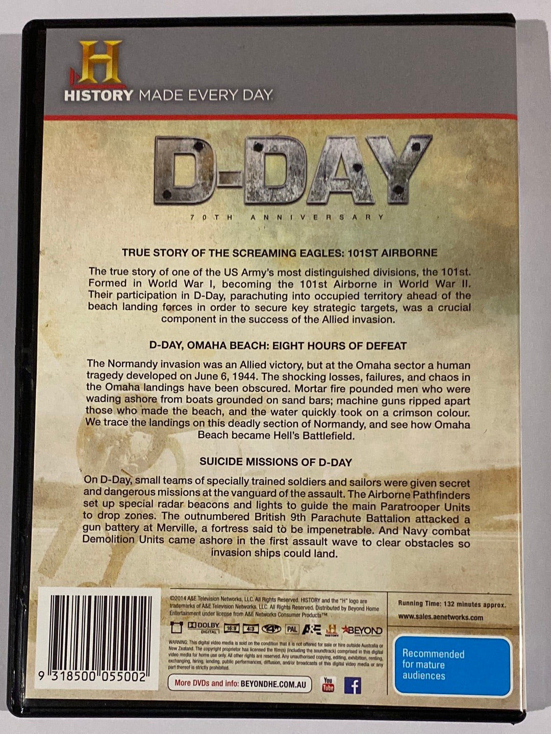 D-Day 70th Anniversary Commemorative Gift Set DVD 4-Disc Set History Channel VGC