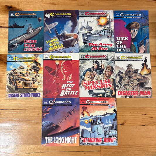 Commando War Comics x 10 Bundle All Published 1987 DC Thomson GD 036