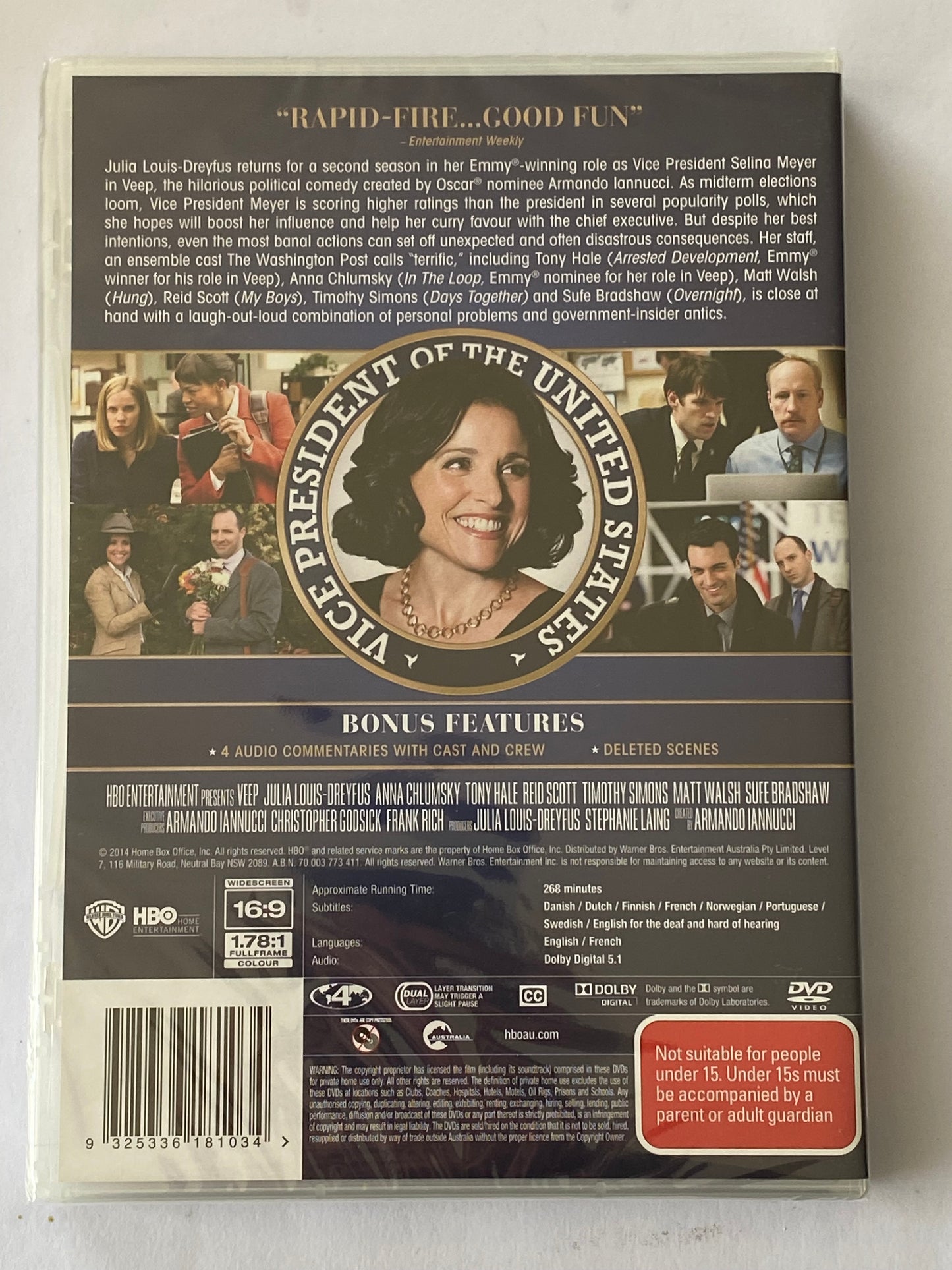 Veep Complete Seasons 1-3 DVD Julia Louis-Dreyfus 2-Disc Sets PAL 4 New Sealed