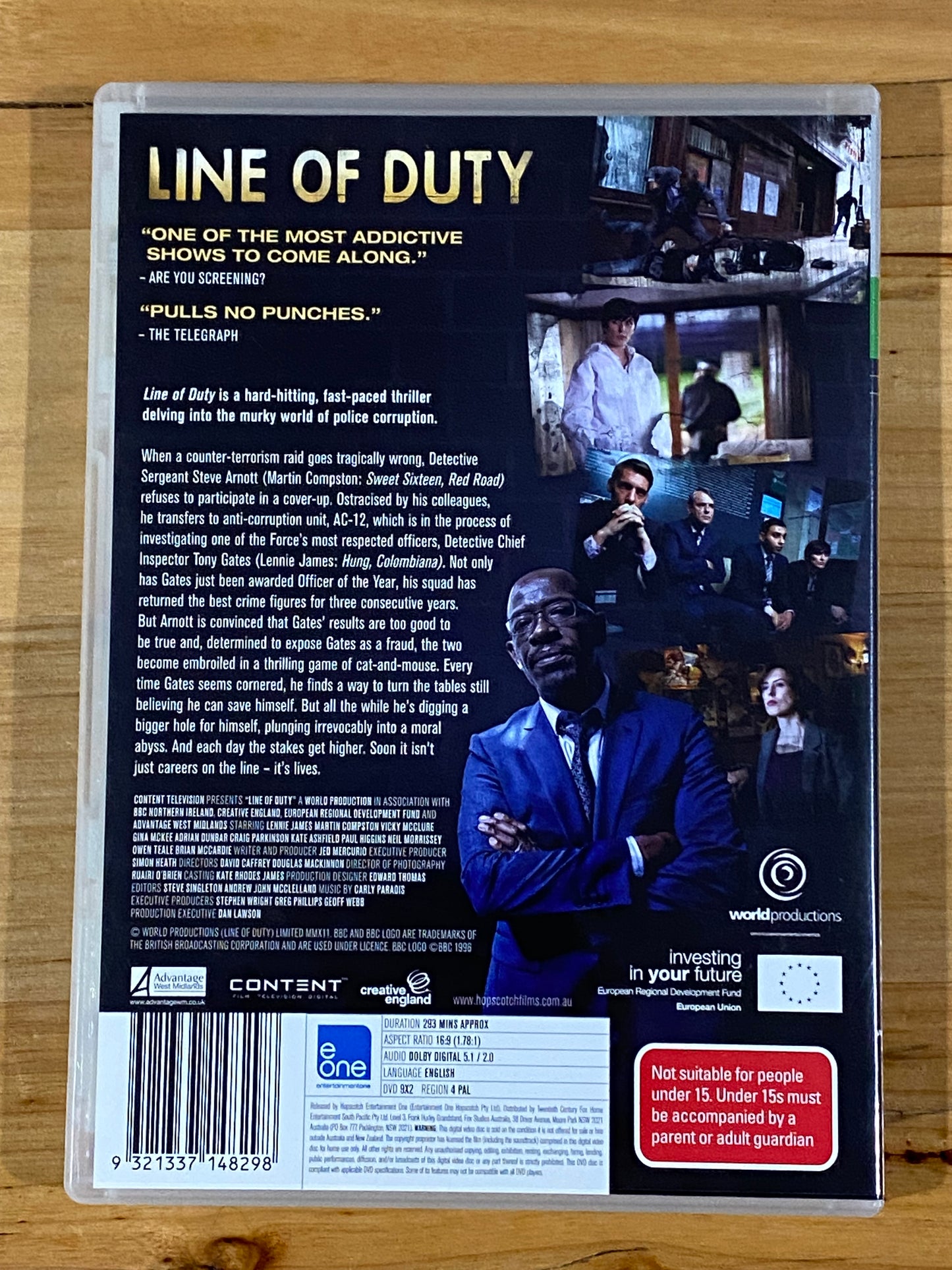 Line of Duty DVD Series 1-4 British Crime Series PAL 4 3 DVD Set VGC