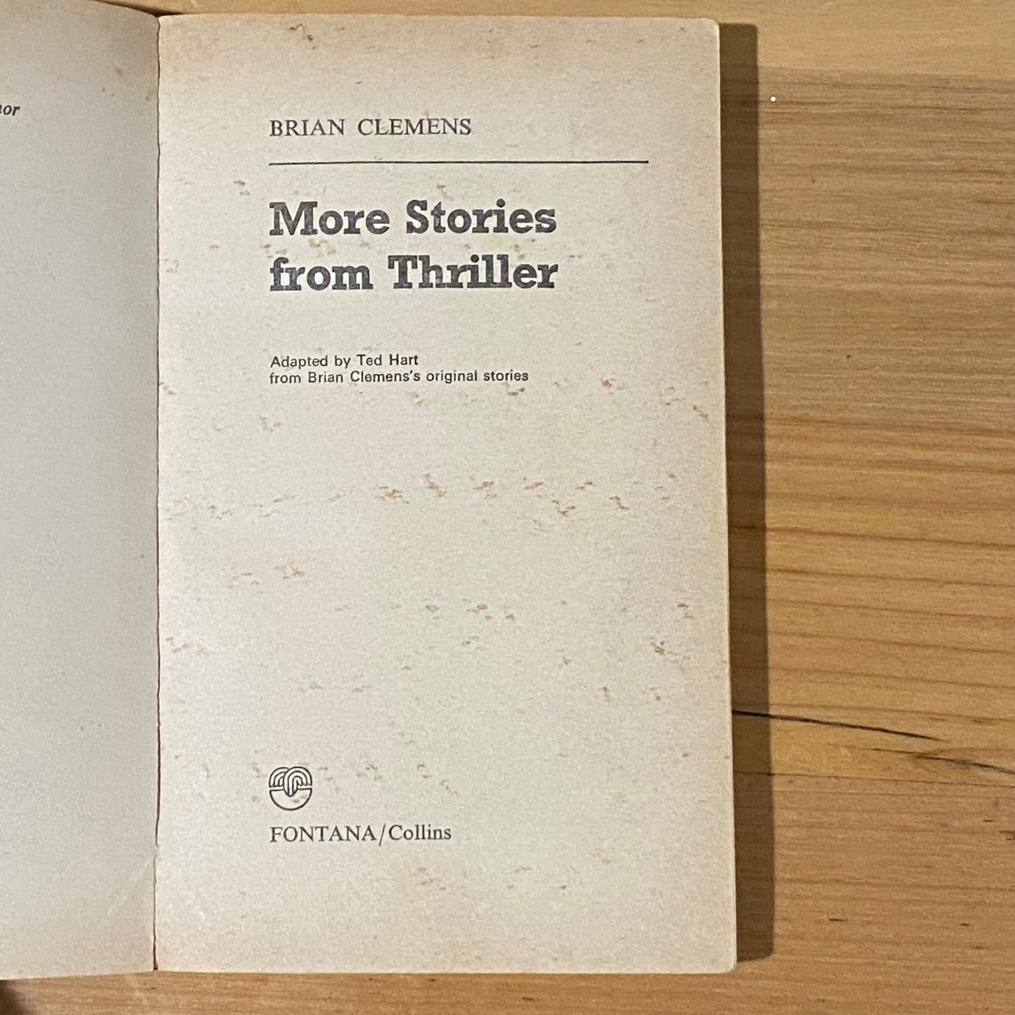 More Stories From Thriller by Brian Clemens Paperback 1975 GD