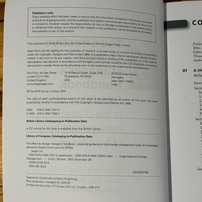 The Effective Change Manager's Handbook Paperback 2015 GD