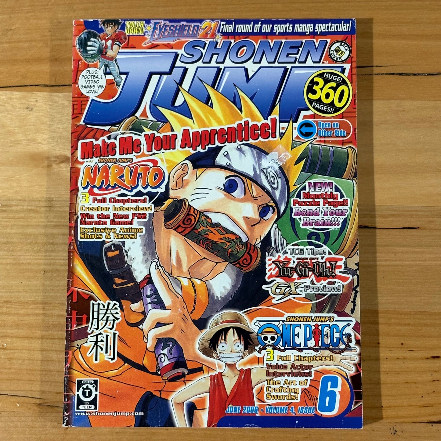 Shonen Jump Magazine Vol 4 Issue 6 2006 Paperback 360 Pages GD