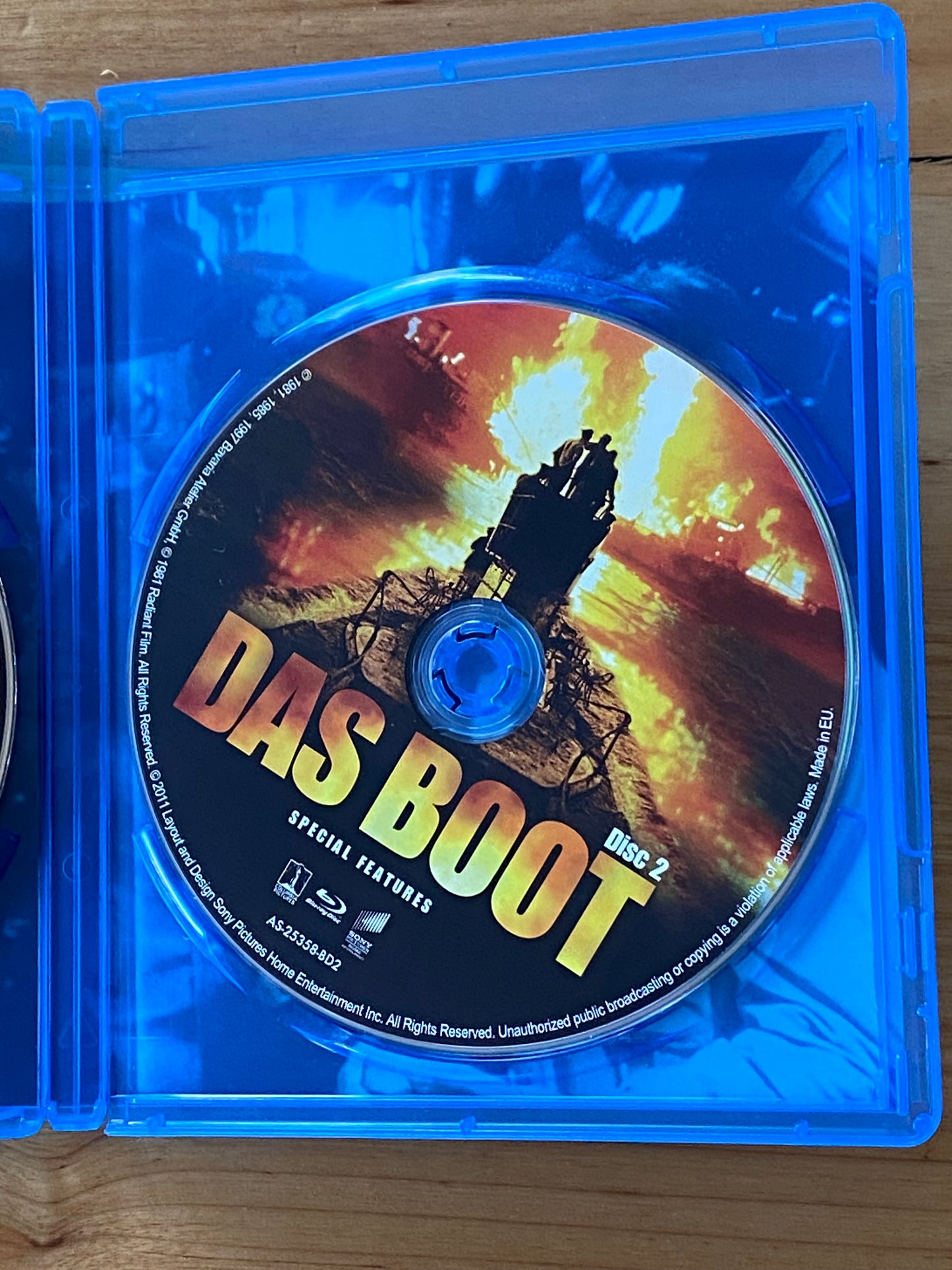 Das Boot Blu-ray 2-Disc Collector's Set Region A,B,C VGC