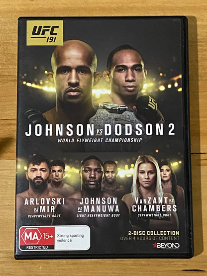 UFC DVD 3 Pack UFC 191 UFC 194 Benson Henderson Rising Up PAL 4 VGC