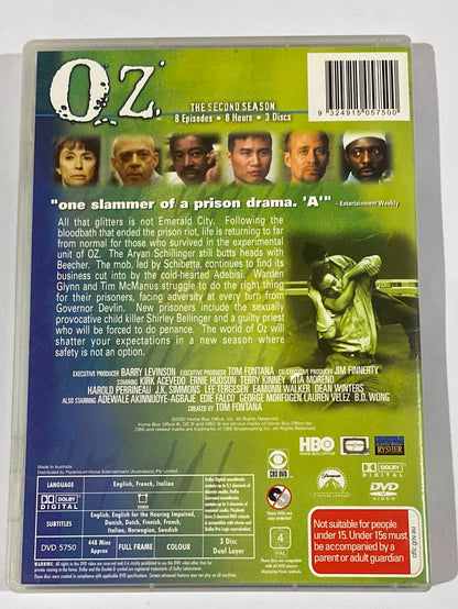 Oz The Second Season DVD 3-Disc Set PAL 4 VGC