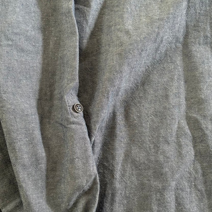 Mountain Designs Organic Cotton Shirt Mens Blue Collared Size 3XL Long Sleeves