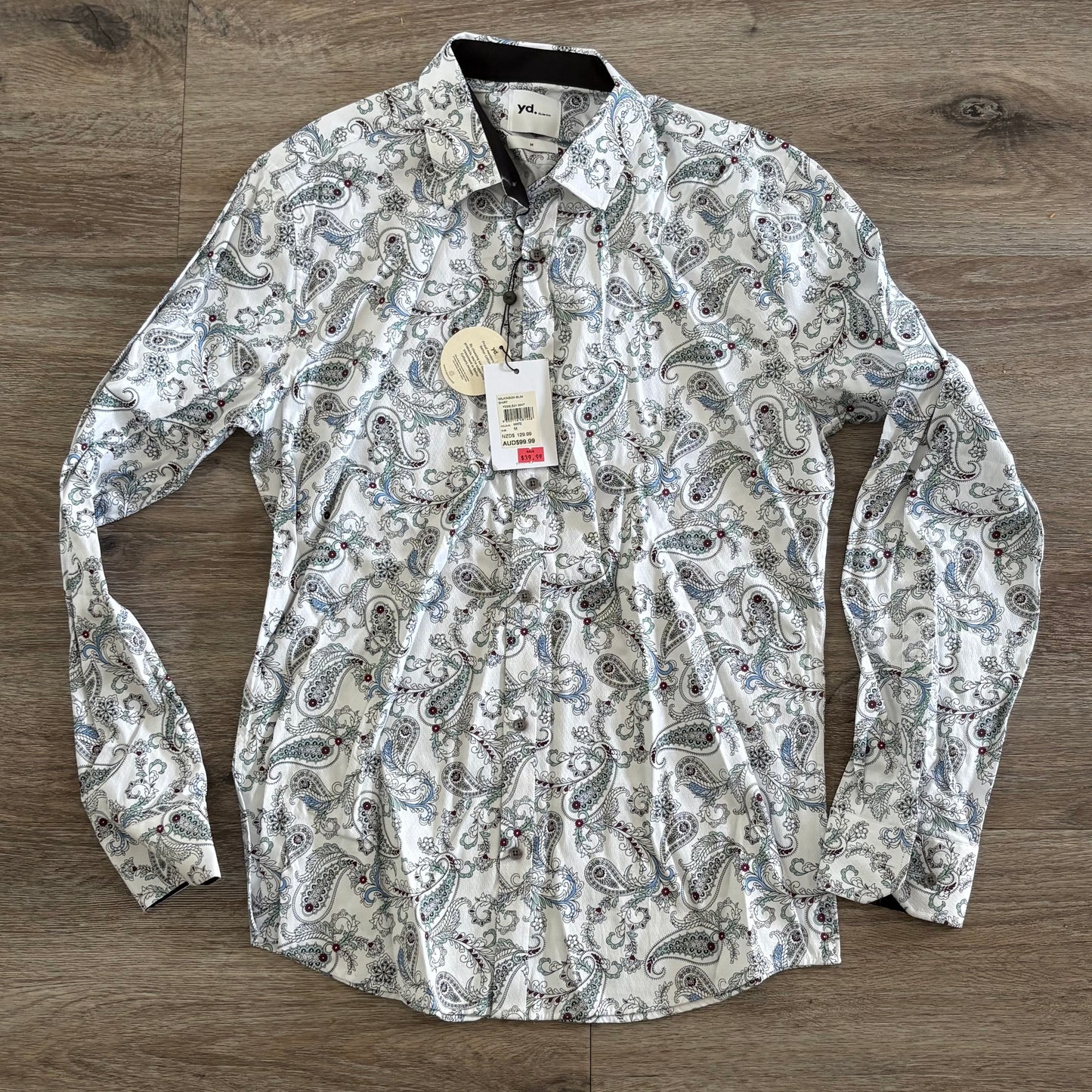 Paisley Print Long Sleeve Shirts Bundle of 3 All Size M All New With Tags