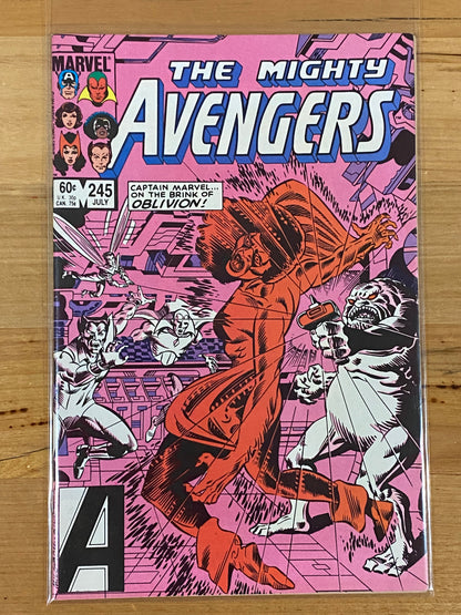 The Avengers #240-249 Comics Complete Set 1984 Average Grade FN