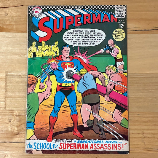 Superman (1939) #188 DC Comics Silver Age Grade GOOD