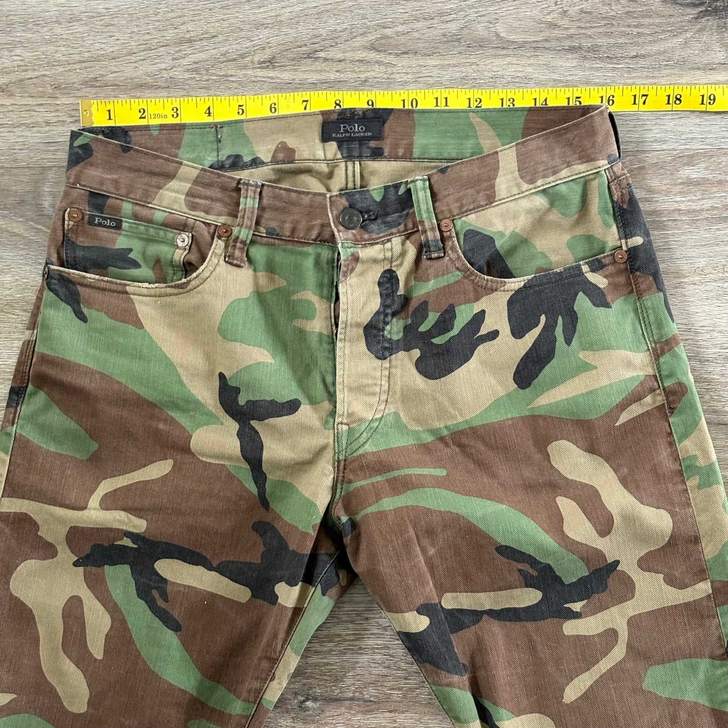 Polo Ralph Lauren Cargo Pants Camoflauge Pattern Mens Sz 82A Button Fly