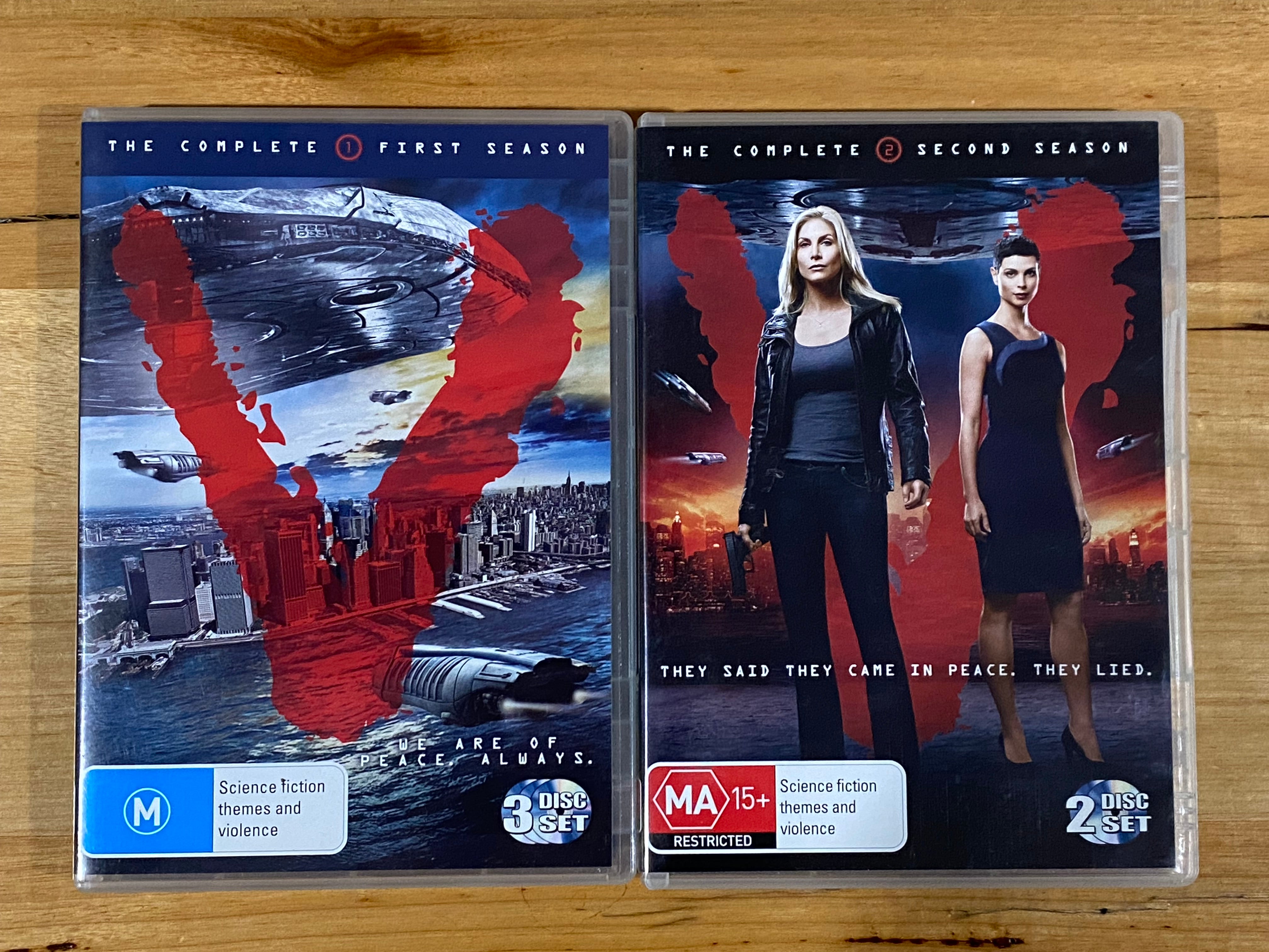 V The Complete Set Seasons 1 & 2 DVD Sci-Fi PAL 4 VGC – Comics2U